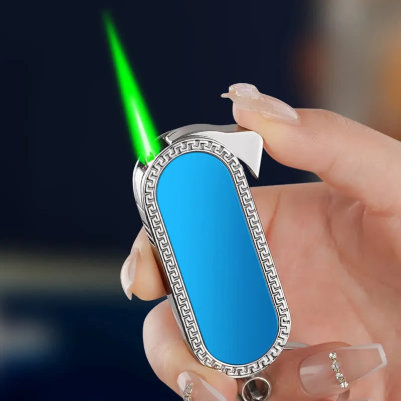 Creative Keychain Colorful MIrror Refillable Butane Lighter sold by FloralTrip