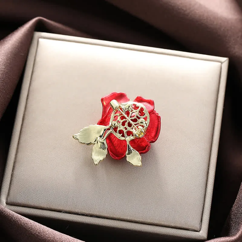 Red Blue Rose Rhinestone Flower Brooch sold by FloralTrip product image thumbnail 5