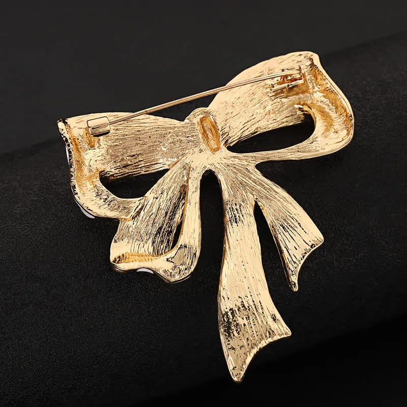 American Flag Bow Knot Rhinestone Brooch sold by FloralTrip product image thumbnail 2