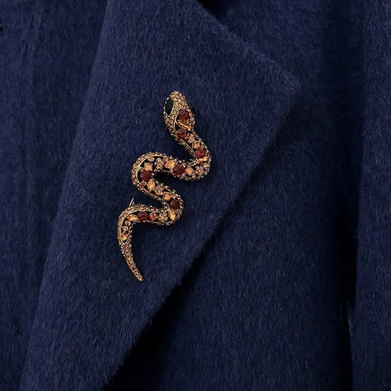 Wild Snake Sparkle Crystal Rhinestone Brooch sold by FloralTrip product image thumbnail 2