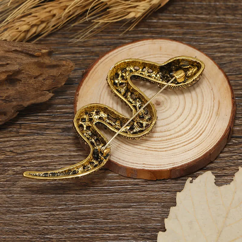 Wild Snake Sparkle Crystal Rhinestone Brooch sold by FloralTrip product image thumbnail 4