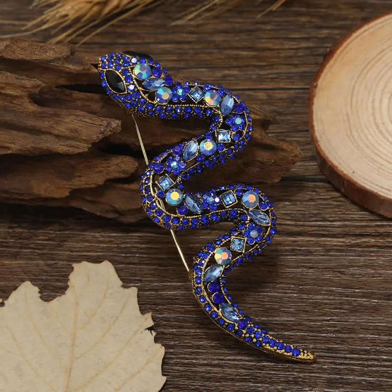 Wild Snake Sparkle Crystal Rhinestone Brooch sold by FloralTrip product image thumbnail 5