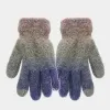 3Pcs Unisex Colorful Tie-Dyed Fur Ball Knitted Hat Scarf Gloves Set sold by FloralTrip