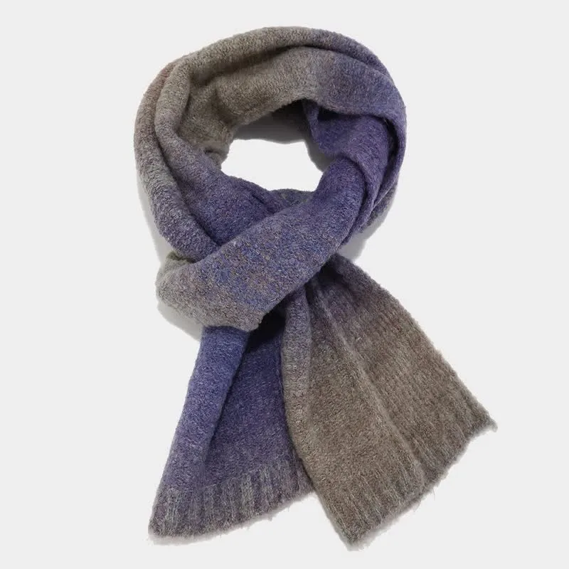 3Pcs Unisex Colorful Tie-Dyed Fur Ball Knitted Hat Scarf Gloves Set sold by FloralTrip product image thumbnail 3