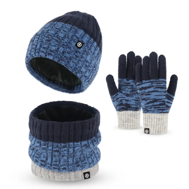 3Pcs Unisex Gradient Color Matching Hat Neck Warmer Gloves Set sold by FloralTrip