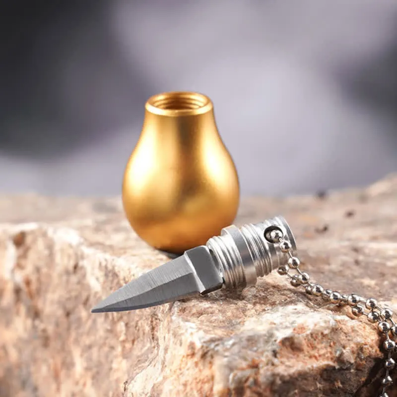 Golden Color Lamp Bulb Shape Hidden Knife Keychain sold by FloralTrip product image thumbnail 3