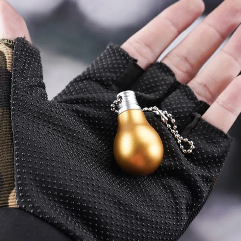 Golden Color Lamp Bulb Shape Hidden Knife Keychain sold by FloralTrip product image thumbnail 4