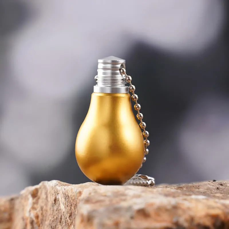 Golden Color Lamp Bulb Shape Hidden Knife Keychain sold by FloralTrip product image thumbnail 2