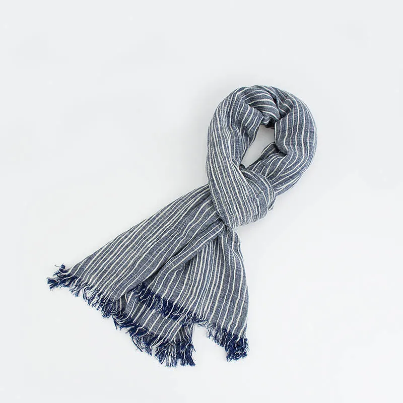 Stripes Pattern White Lines Wrinkle Lightweight Thin Scarf sold by FloralTrip product image thumbnail 3
