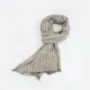 Stripes Pattern White Lines Wrinkle Lightweight Thin Scarf sold by FloralTrip