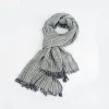 Stripes Pattern White Lines Wrinkle Lightweight Thin Scarf sold by FloralTrip