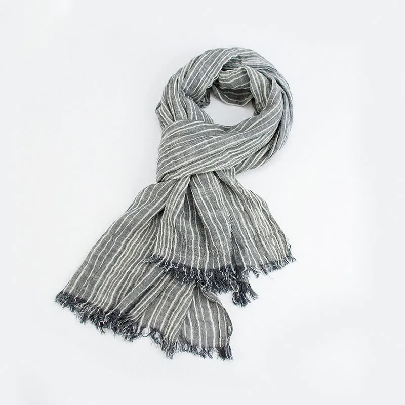 Stripes Pattern White Lines Wrinkle Lightweight Thin Scarf sold by FloralTrip product image thumbnail 2