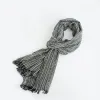 Stripes Pattern White Lines Wrinkle Lightweight Thin Scarf sold by FloralTrip