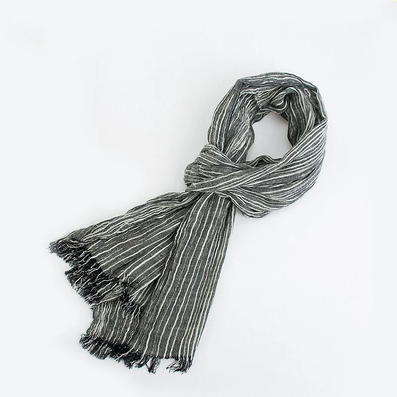 Stripes Pattern White Lines Wrinkle Lightweight Thin Scarf sold by FloralTrip product image thumbnail 4