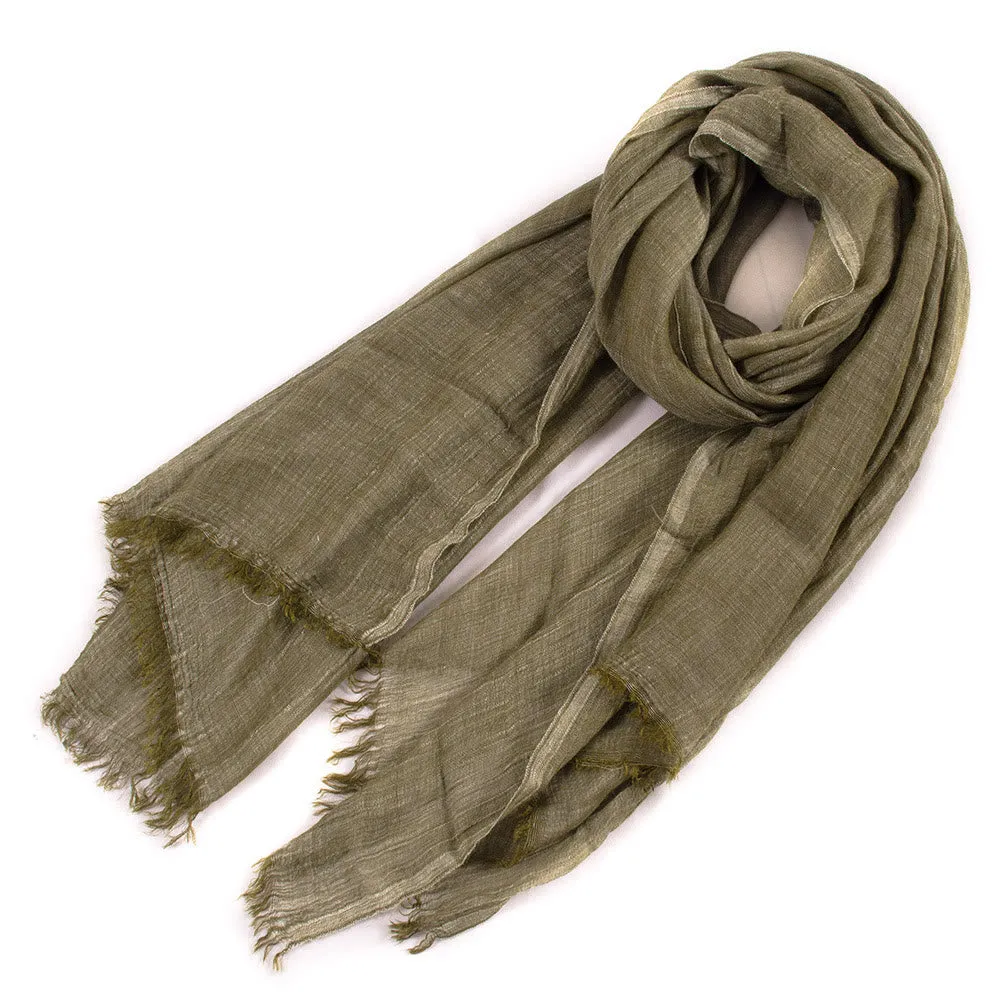 Solid Color Vintage Pleated Light Summer Thin Scarf sold by FloralTrip