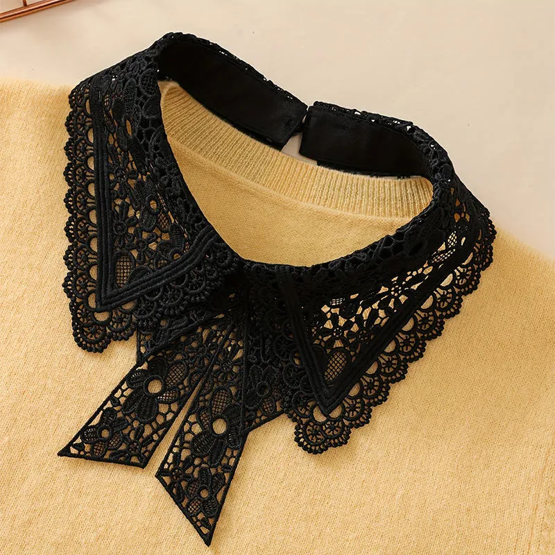 Detachable Half Shirt Blouse Floral Lace False Collar sold by FloralTrip product image thumbnail 5