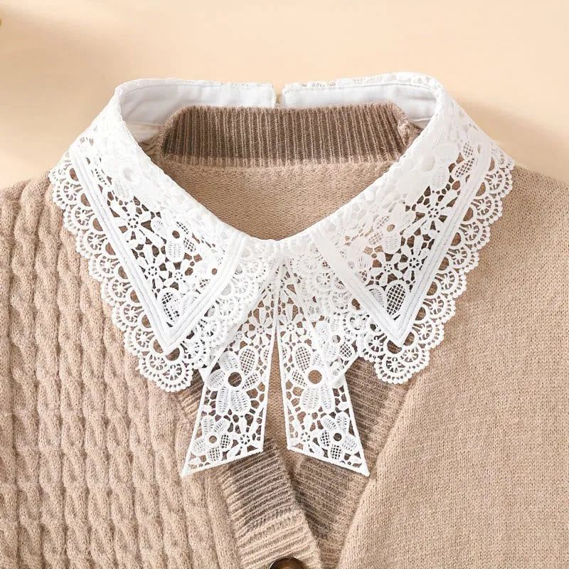 Detachable Half Shirt Blouse Floral Lace False Collar sold by FloralTrip