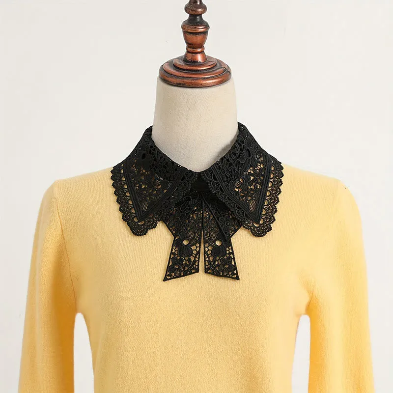 Detachable Half Shirt Blouse Floral Lace False Collar sold by FloralTrip product image thumbnail 4