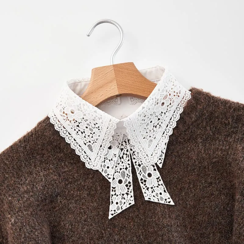 Detachable Half Shirt Blouse Floral Lace False Collar sold by FloralTrip product image thumbnail 2