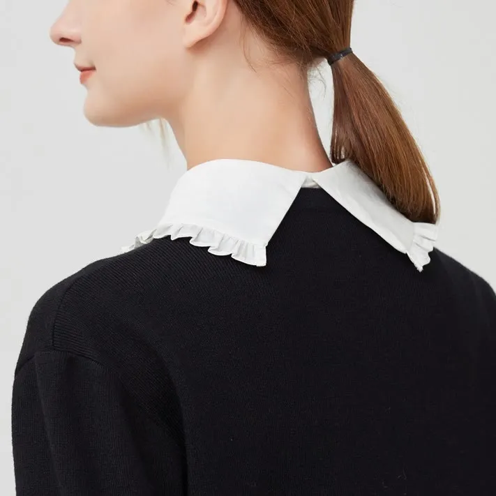 Detachable Half Shirt Blouse Large Lapel False Collar sold by FloralTrip product image thumbnail 5