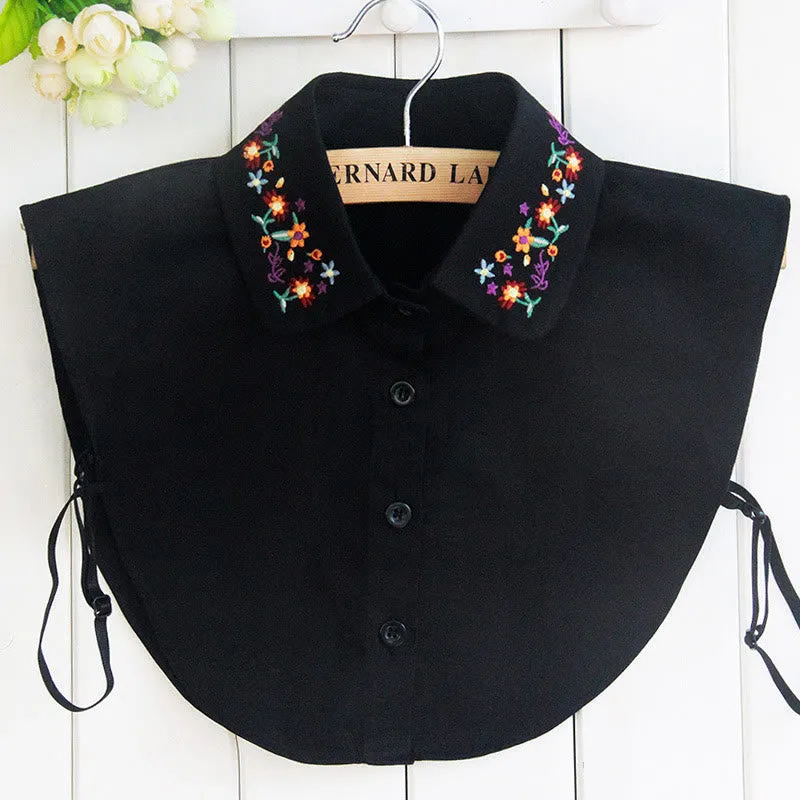 Detachable Lapel Shirt Embroidered Flower Fake Collar sold by FloralTrip product image thumbnail 4