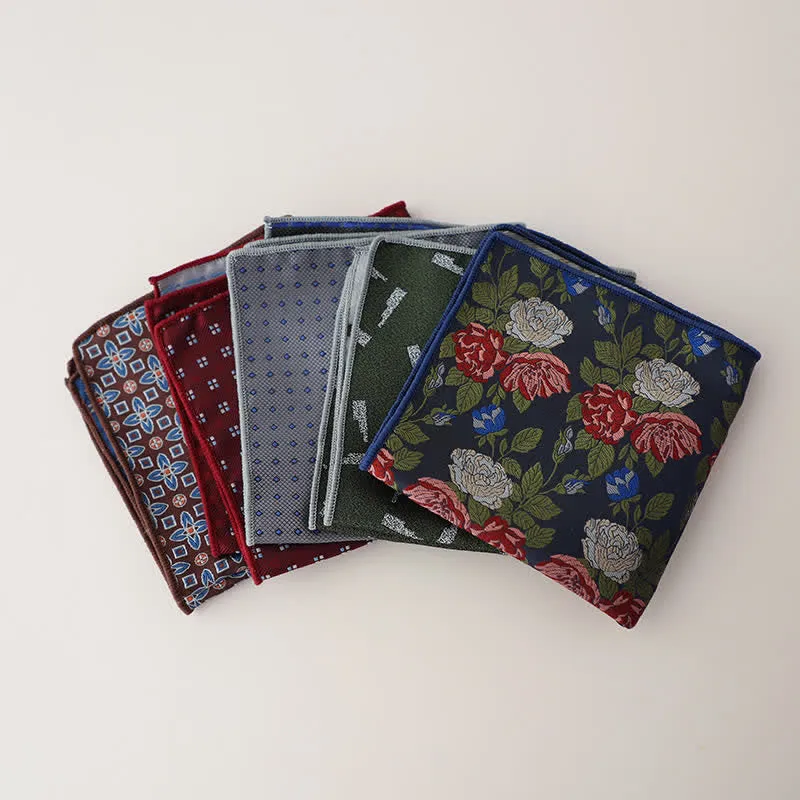 Men's Luxury Floral Motifs Jacquard Pocket Square sold by FloralTrip product image thumbnail 5