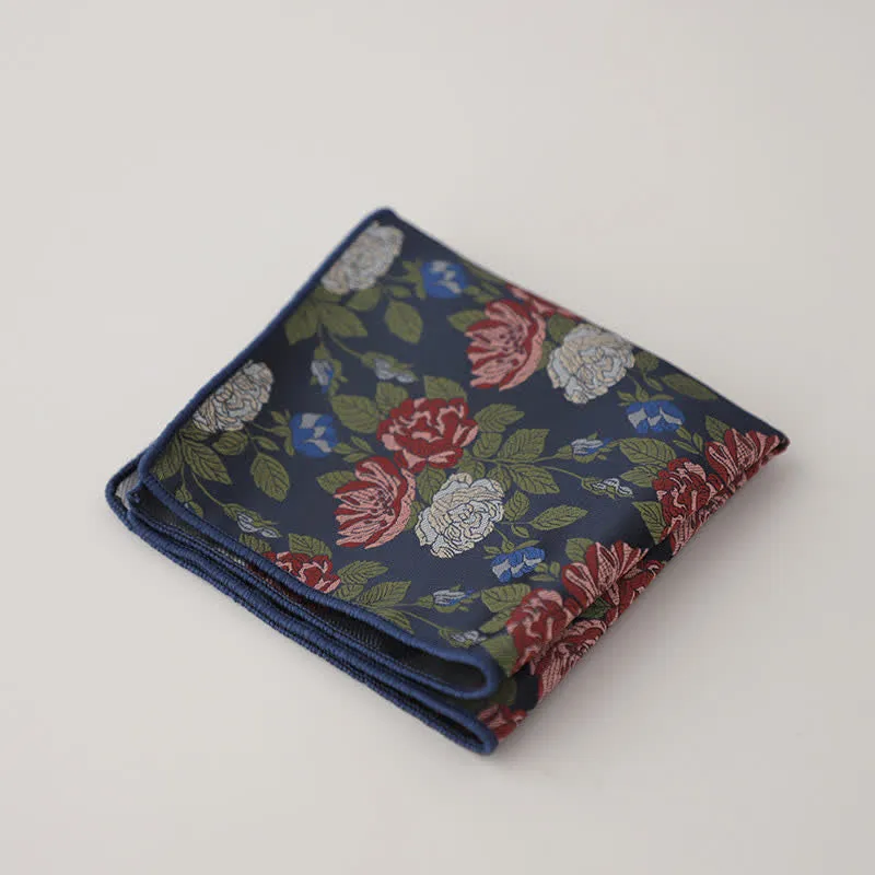 Men's Luxury Floral Motifs Jacquard Pocket Square sold by FloralTrip product image thumbnail 3