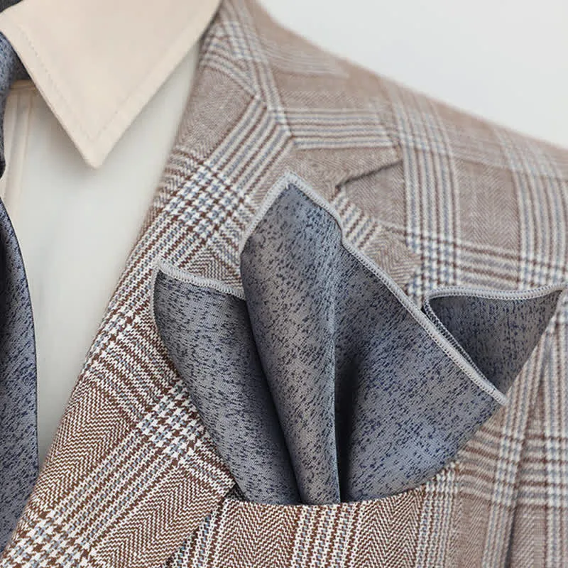 Men's Solid Color Subtle Dark Pattern Pocket Square sold by FloralTrip