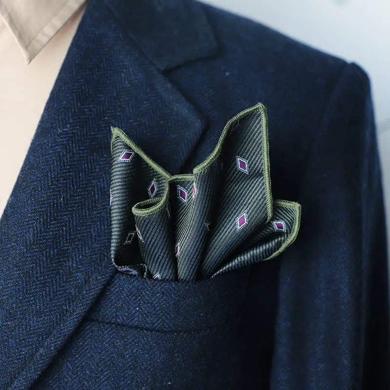 Men's Wonderful Striped Polka Dots Pocket Square sold by FloralTrip