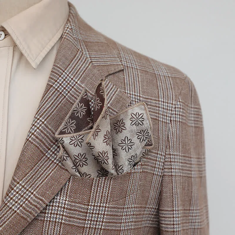 Men's Elagant Retro Flower Pattern Pocket Square sold by FloralTrip