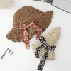 Women's Little Floral Ribbon Decor Foldable Straw Hat sold by FloralTrip