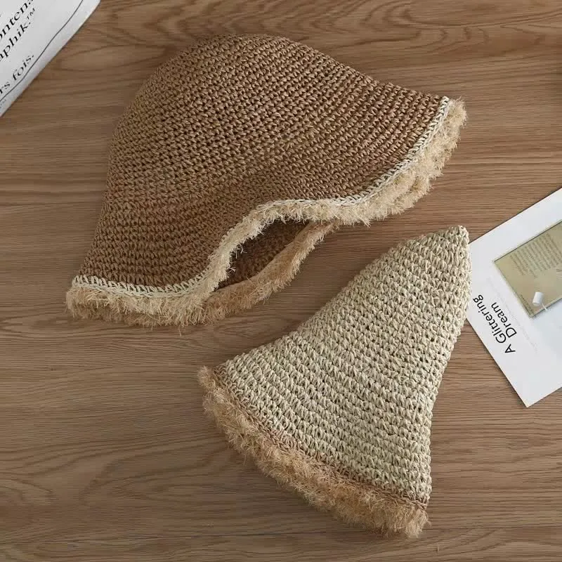 Women's Spring Summer Hat Floppy Foldable Straw Hat sold by FloralTrip product image thumbnail 2