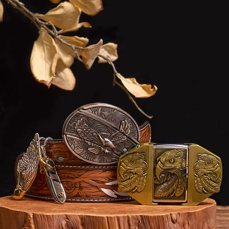 Eagle DIY Hidden Knife Belt Buckle Lighter Eagle Hidden Pendant Bundle Set sold by FloralTrip