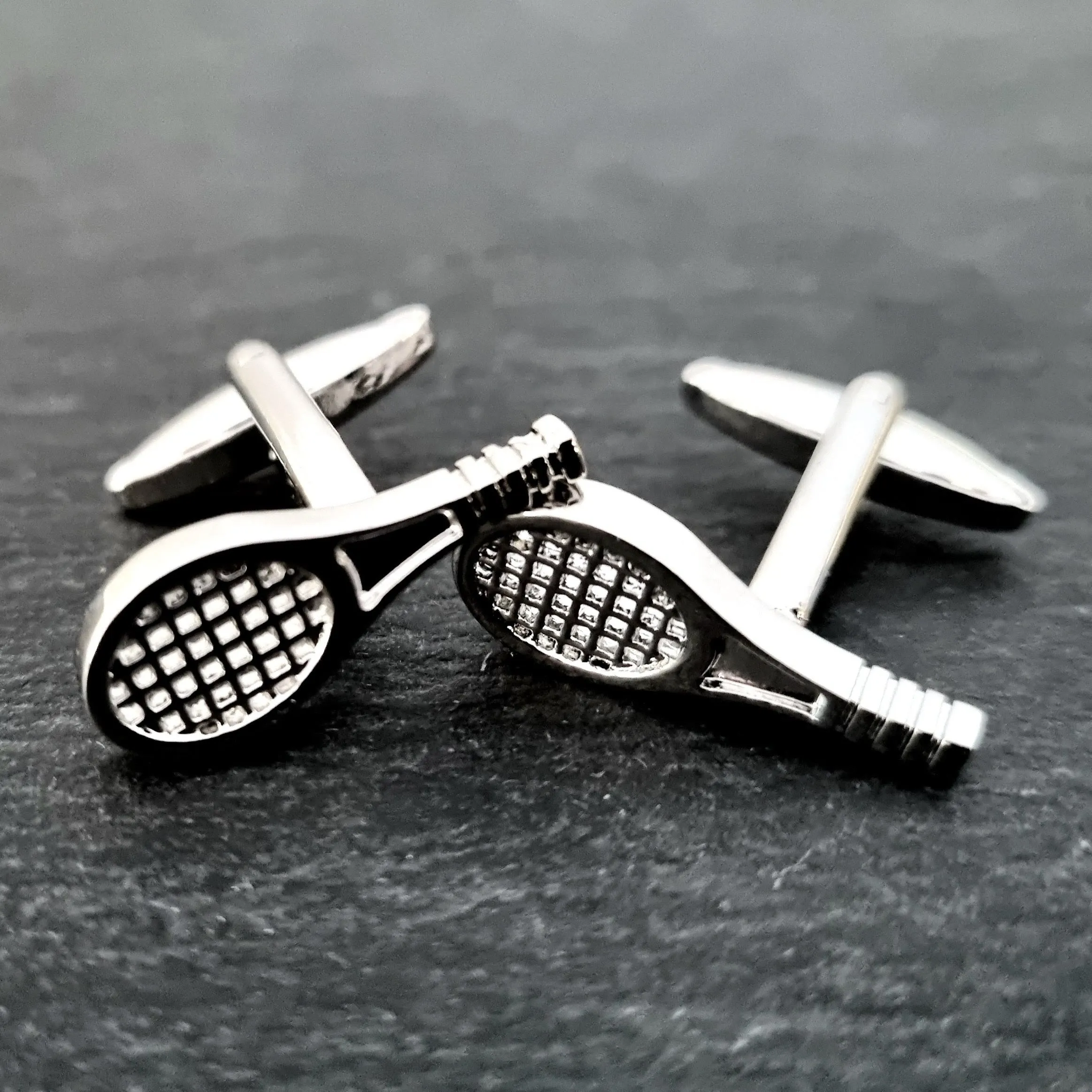 Men's 1 Pair Tennis Racket Button Covers Set Cufflinks sold by FloralTrip product image thumbnail 4