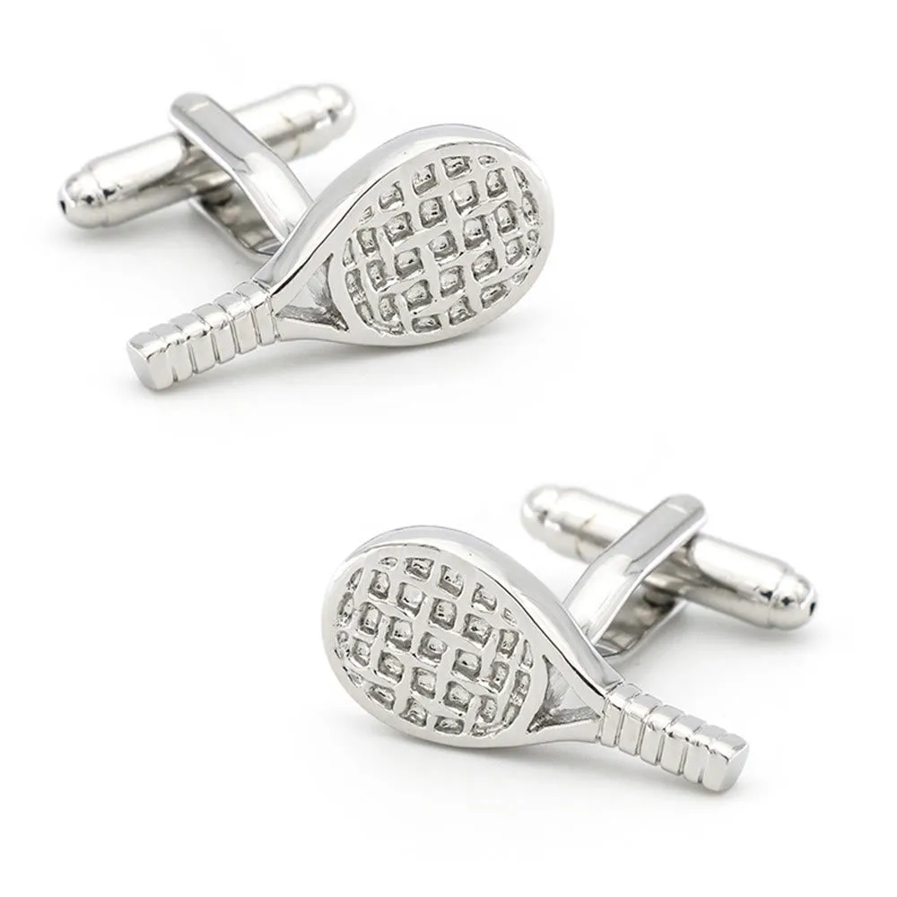 Men's 1 Pair Tennis Racket Button Covers Set Cufflinks sold by FloralTrip