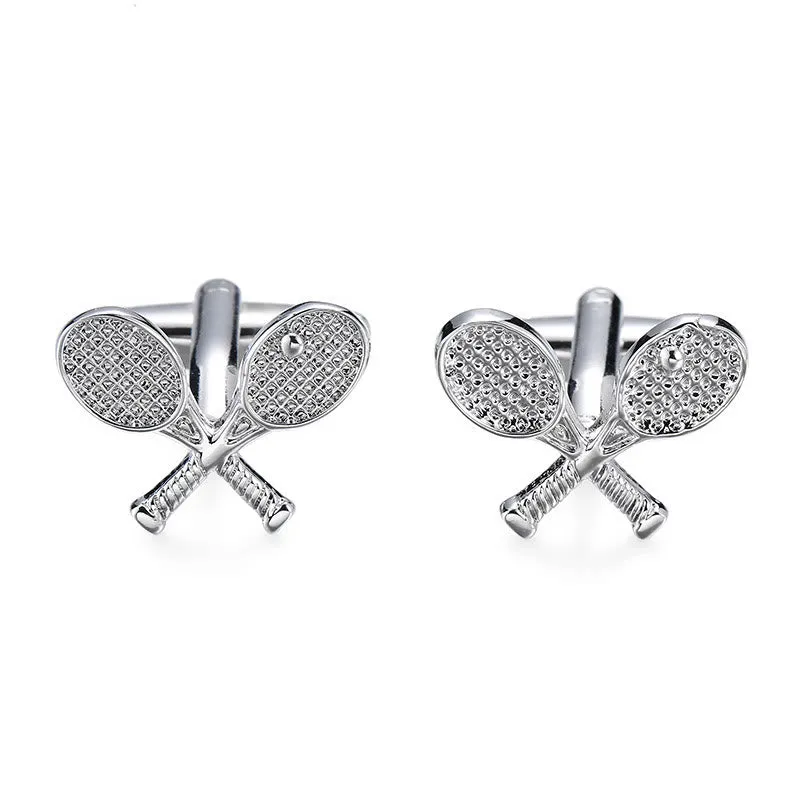 Men's 1 Pair Tennis Time Button Covers Set Cufflinks sold by FloralTrip