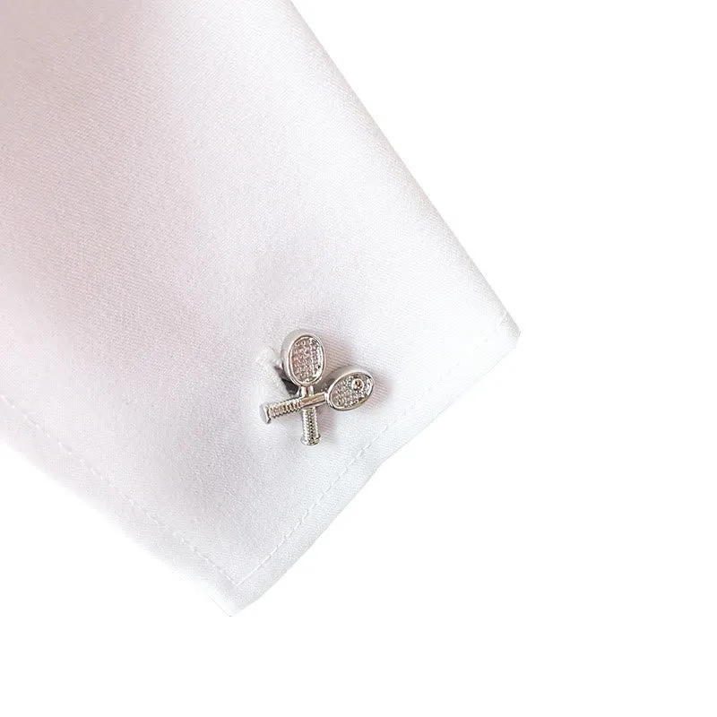 Men's 1 Pair Tennis Time Button Covers Set Cufflinks sold by FloralTrip product image thumbnail 3