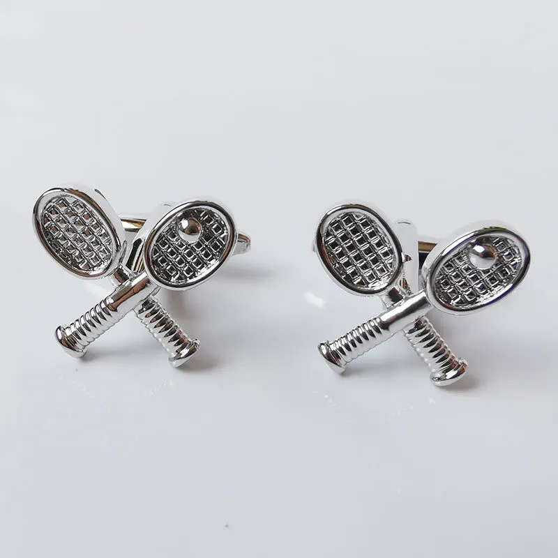 Men's 1 Pair Tennis Time Button Covers Set Cufflinks sold by FloralTrip product image thumbnail 5