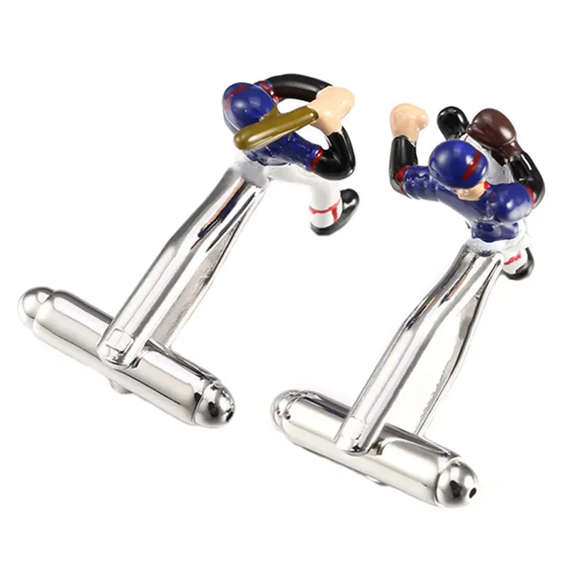 Men's 1 Pair Baseball Time Button Covers Set Cufflinks sold by FloralTrip product image thumbnail 5