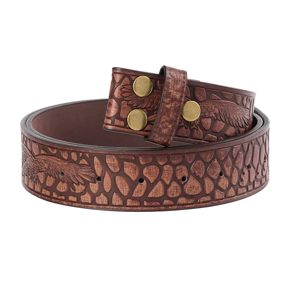 Men's Vintage Crocodile Print Pattern DIY Leather Belt sold by FloralTrip