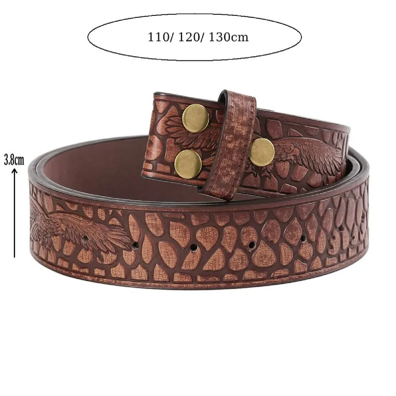 Men's Vintage Crocodile Print Pattern DIY Leather Belt sold by FloralTrip product image thumbnail 3