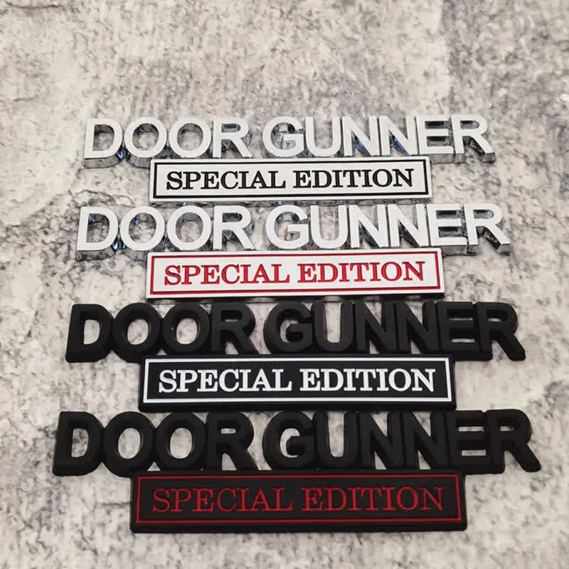 DOOR GUNNER SPECIAL EDITION Metal Sticker Car Badge sold by FloralTrip