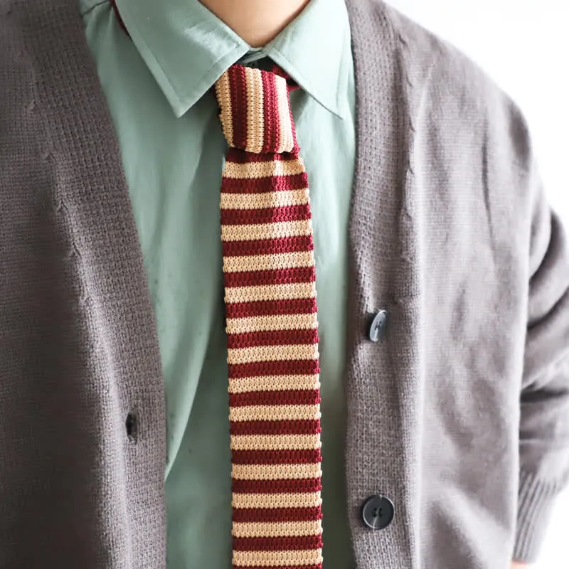 Men's Vintage British Style Pattern Knitted Necktie sold by FloralTrip