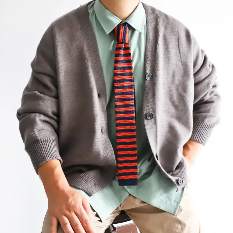 Men's Vintage British Style Pattern Knitted Necktie sold by FloralTrip product image thumbnail 3