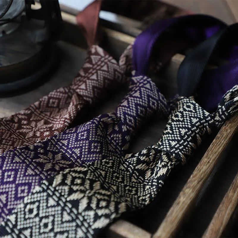 Men's Vintage British Style Pattern Knitted Necktie sold by FloralTrip product image thumbnail 2