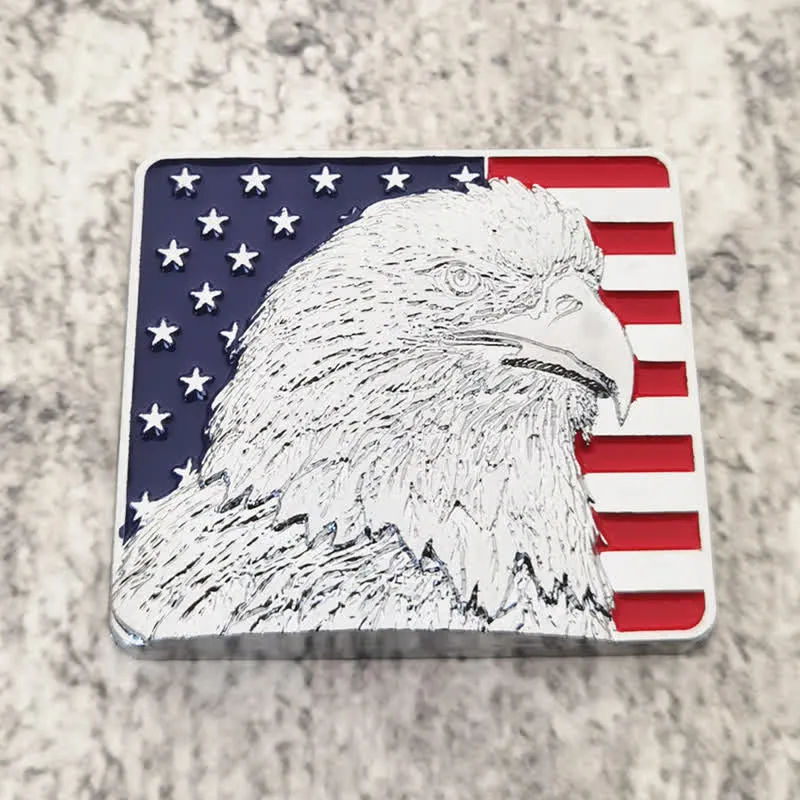 American Flag & Bald Eagle Metal Sticker Car Badge sold by FloralTrip product image thumbnail 2