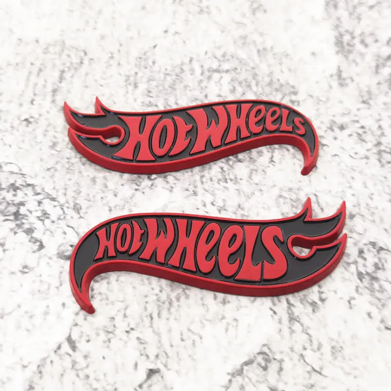 2Pcs HOT WHEELS Fire Shape Metal Sticker Car Badge sold by FloralTrip product image thumbnail 2