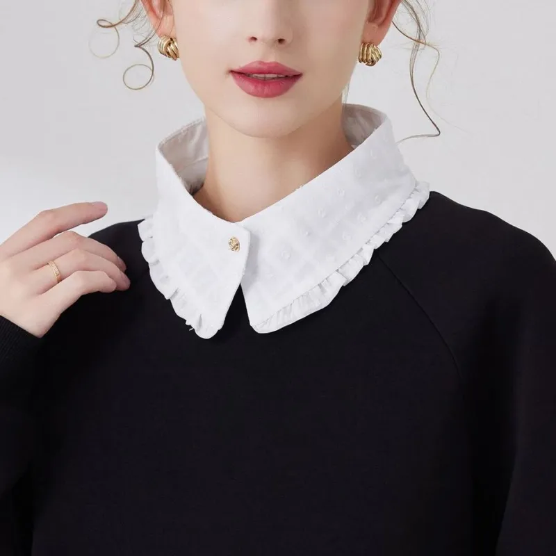 Petal lattice False Collar Detachable Half Shirt Blouse sold by FloralTrip