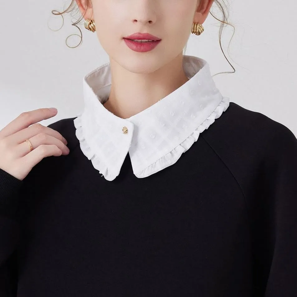 Petal lattice False Collar Detachable Half Shirt Blouse sold by FloralTrip