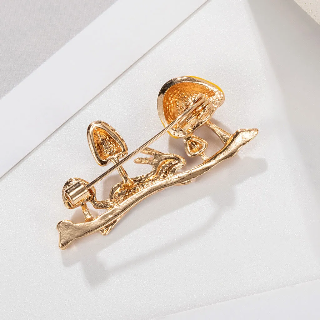 Running Rabbit And Mushroom Brooch Cute Shirt Accessories sold by FloralTrip product image thumbnail 4